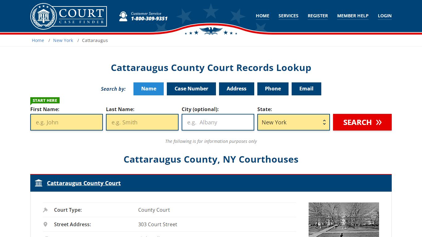 Cattaraugus County Court Records | NY Case Lookup